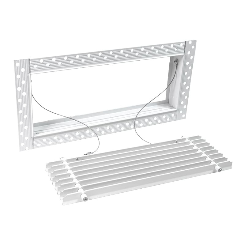 Дизайнерская съемная решетка для скрытого монтажа Brofer FUTURE-10 400x100 белая